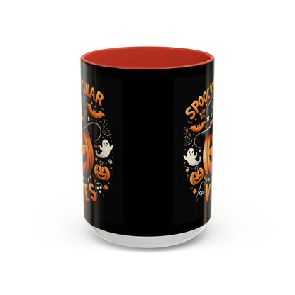 Halloween Accent Coffee Mug - Spooktacular Vibes, Fall Home Decor, Pumpkin Lovers Gift, Trick or Treat Mug, Spooky Season Drinkware