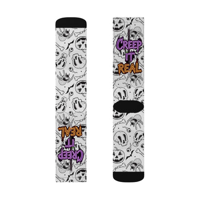 Halloween Themed Socks, Fun Socks for Fall, Creepy Socks Gift, Spooky Season Accessories, Unique Halloween Apparel