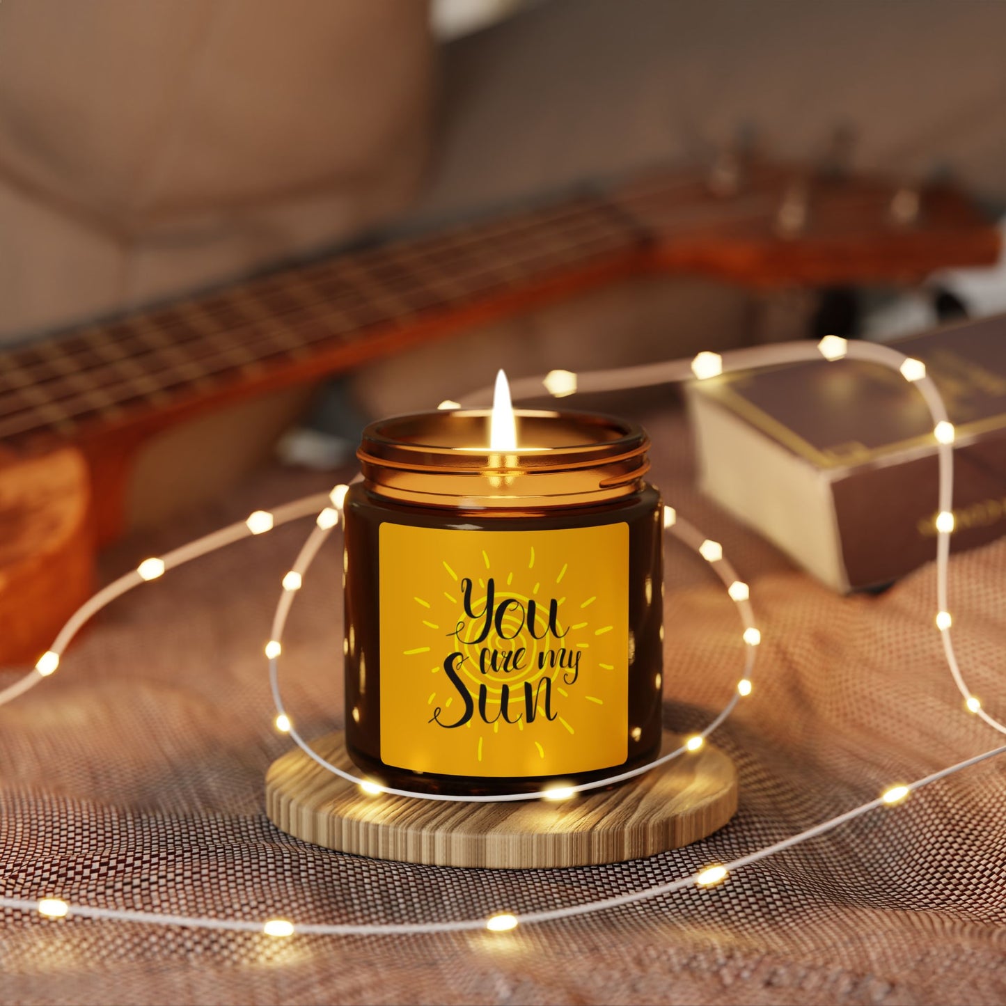 You Are My Sun Scented Soy Candle, Cozy Home Decor