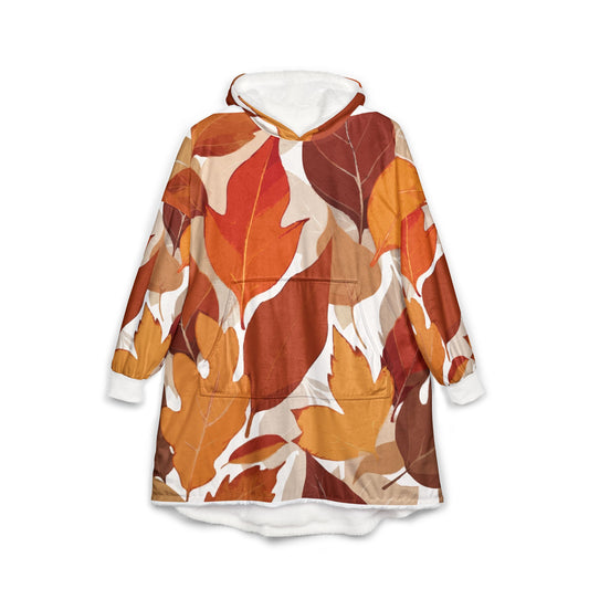Cozy Autumn Leaves Hooded Blanket