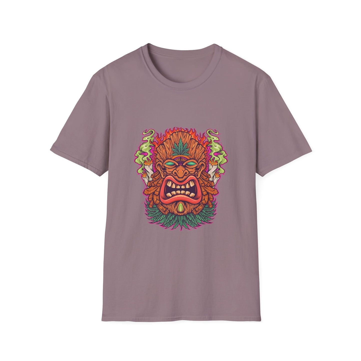 Tiki Leaf Weed Mascot with Smoke - Mleem