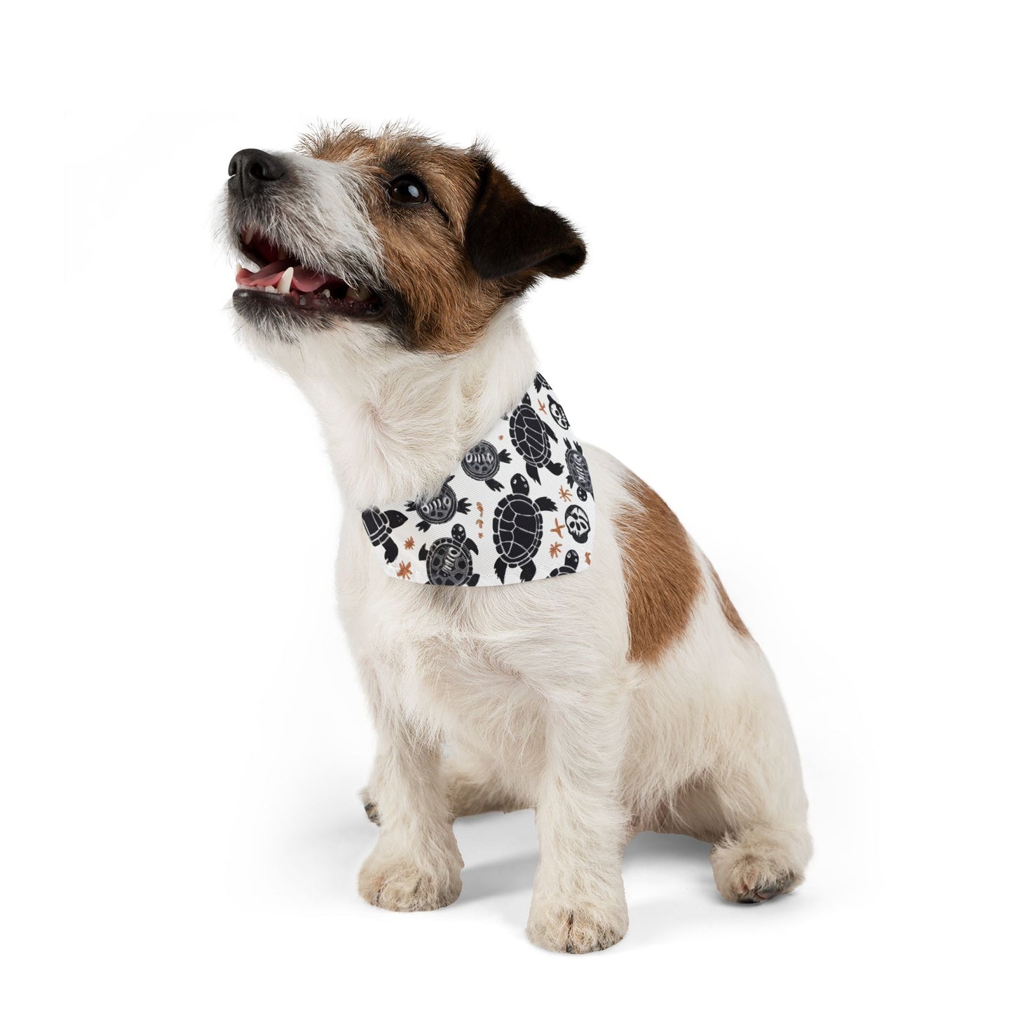 Turtle Print Pet Bandana Collar, Adjustable Pet Accessories, Dog Fashion, Cute Pet Gift, Summer Pet Wear, Beach Themed Dog Gear