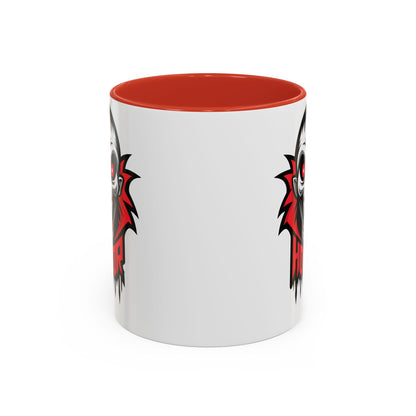 Horror-Themed Coffee Mug, Unique Gift for Halloween Lovers, Scary Decor, Black Accented Mug, Gothic Drinkware, Spooky Kitchenware
