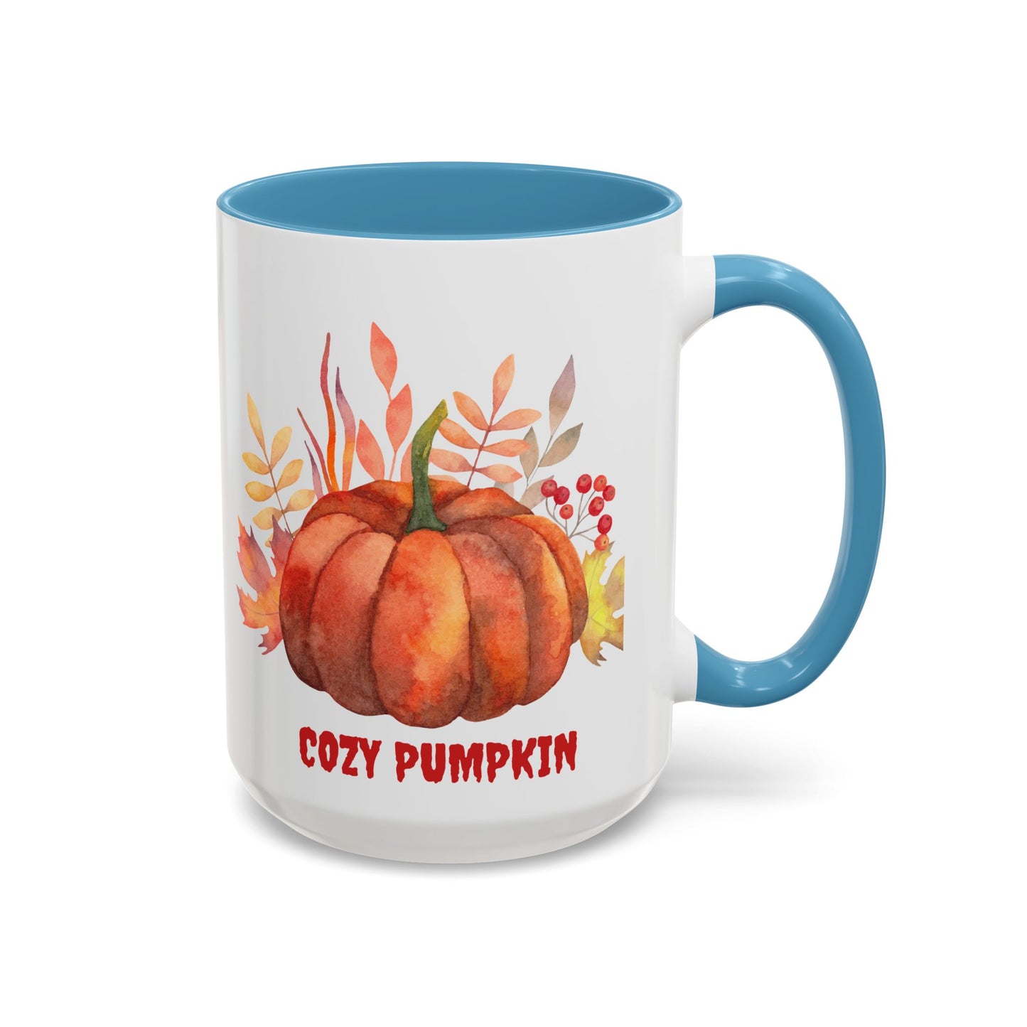 Cozy Pumpkin Accent Coffee Mug | Fall Decor, Gift for Autumn Lovers, Thanksgiving Mug, Pumpkin Spice Latte Cup, Holiday Drinkware