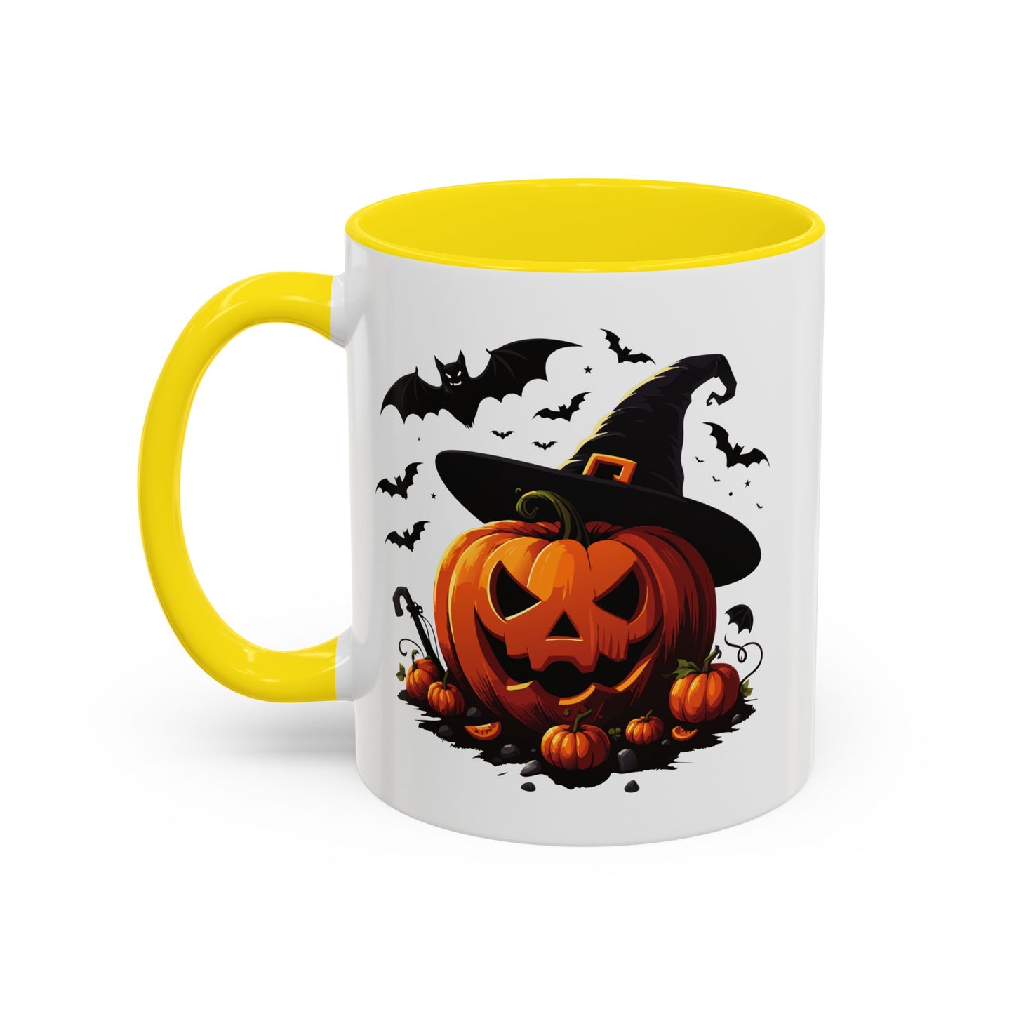 Halloween Pumpkin Accent Coffee Mug – Perfect for Fall, Autumn, Spooky Season, Gift for Coffee Lovers, Home Decor