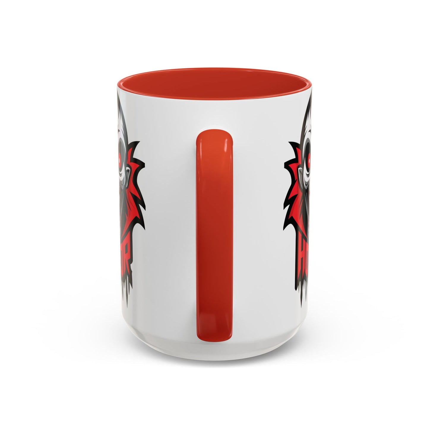 Horror-Themed Coffee Mug, Unique Gift for Halloween Lovers, Scary Decor, Black Accented Mug, Gothic Drinkware, Spooky Kitchenware