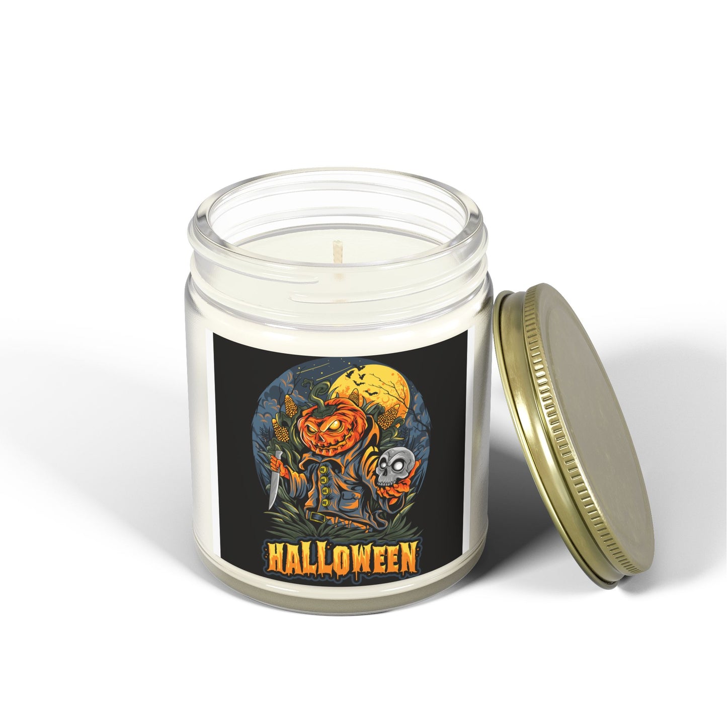 Halloween Scented Candles - Coconut Apricot Wax, Fall Decor, Spooky Room Fragrance, October Gifts, Home Ambiance