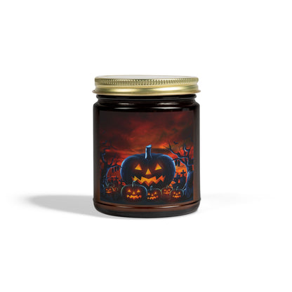 Halloween Pumpkin Scented Candle | Coconut Apricot Wax | Fall Decor, Spooky Night, Autumn Gift, Home Fragrance, Jack-O'-Lantern