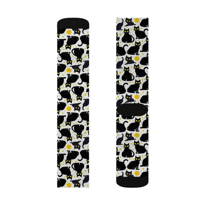 Whimsical Cat Pattern Socks, Fun Gift for Cat Lovers, Cozy Everyday Wear, Unique Accessory for Pet Owners, Perfect for Holidays