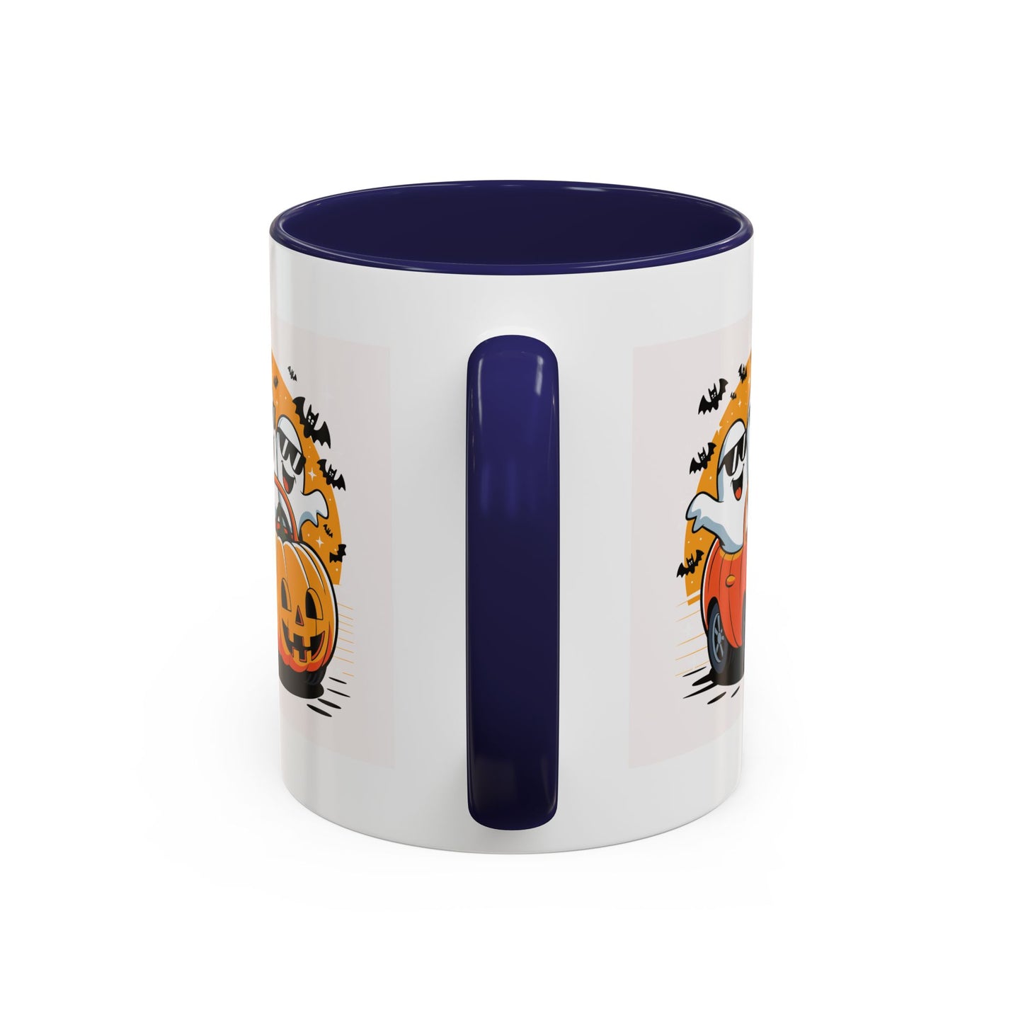 Halloween Ghost Car Coffee Mug, Spooky Mug for Fall, Pumpkin Spice Coffee Cup, Halloween Theme Drinkware, Funny Ghost Mug