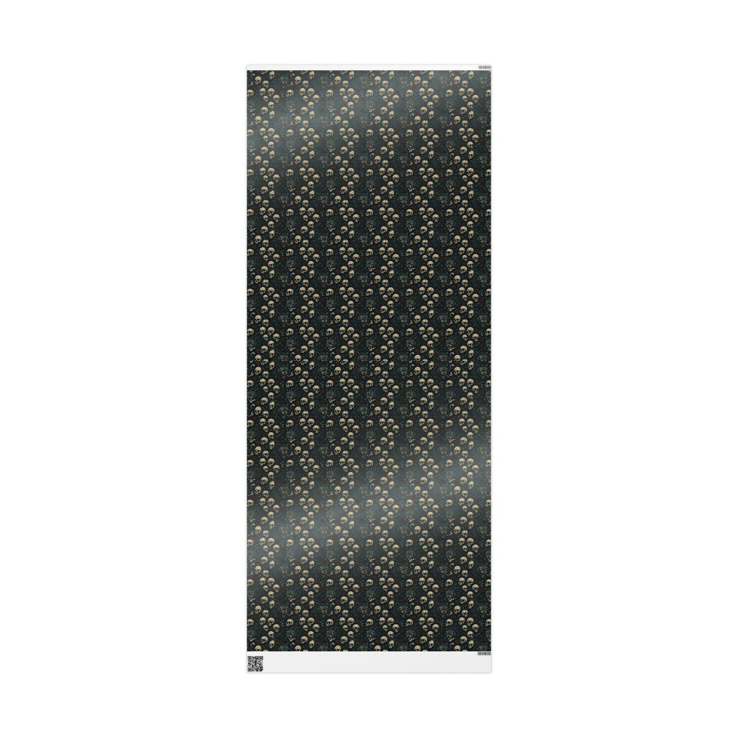 Dark Gothic Skulls Wrapping Paper, Spooky Gift Wrap for Halloween, Party Decor, Unique Present Packaging, Alternative Gift Wrap