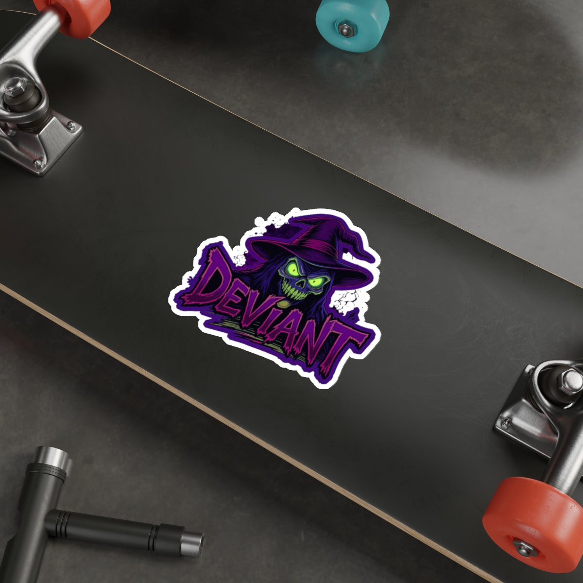 Spooky Deviant Die-Cut Stickers, Halloween Decor, Laptop Stickers, Witch Theme Stickers, Gifts for Halloween Lovers, Unique Party Favors