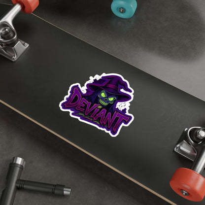 Spooky Deviant Die-Cut Stickers, Halloween Decor, Laptop Stickers, Witch Theme Stickers, Gifts for Halloween Lovers, Unique Party Favors