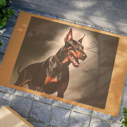 Doberman Dog Doormat | Pet Lover's Welcome Mat, Home Decor, Dog-themed Gift, Rustic Style, Housewarming, Entryway Rug