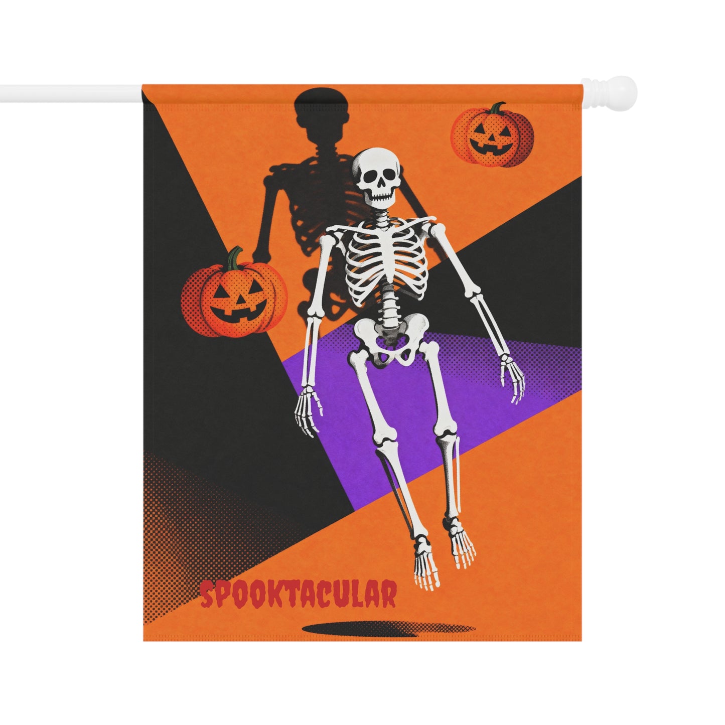 Halloween Garden Banner, Spooky Skeleton Decor, Outdoor Halloween Flag, Fall Decorative Flag, Halloween Housewarming Gift