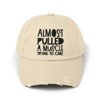 Funny Unisex Distressed Cap, Humorous Hat for Cake Lovers, Gift for Bakers, Casual Everyday Wear, Birthday or Cooking Party