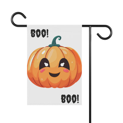Cute Fall Garden Banner for Halloween Decor, Pumpkin Flag, Outdoor Autumn Decoration, Boo! Banner, Seasonal Yard Flag