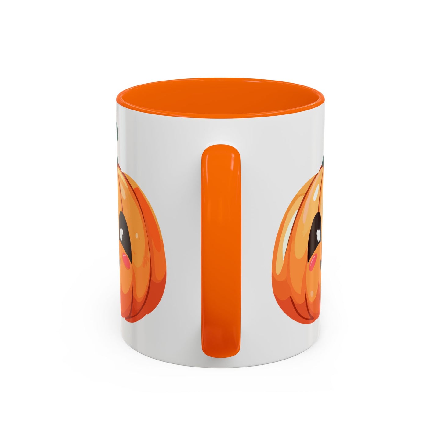 Cute Pumpkin Accent Coffee Mug for Fall, Halloween Decor, Gift for Coffee Lovers, Autumn Kitchenware, Seasonal Drinkware