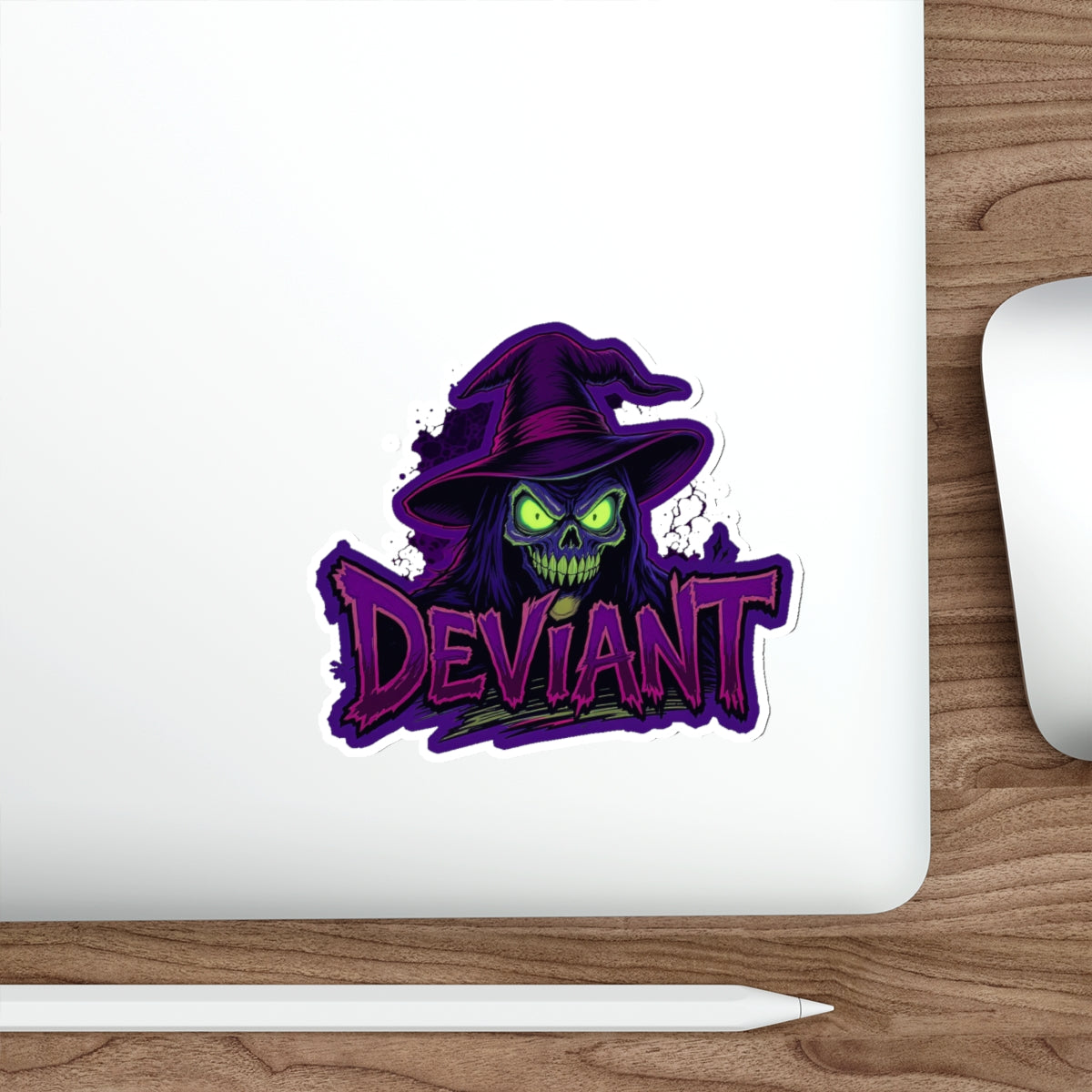Spooky Deviant Die-Cut Stickers, Halloween Decor, Laptop Stickers, Witch Theme Stickers, Gifts for Halloween Lovers, Unique Party Favors