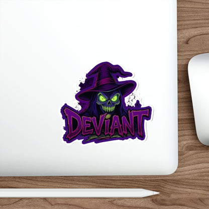 Spooky Deviant Die-Cut Stickers, Halloween Decor, Laptop Stickers, Witch Theme Stickers, Gifts for Halloween Lovers, Unique Party Favors
