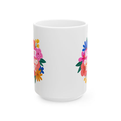 Floral Ceramic Mug - MLEEM