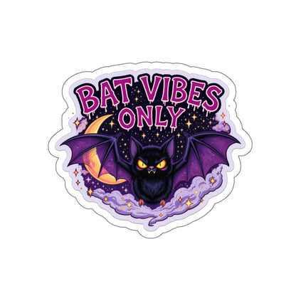 Bat Vibes Only Stickers, Cute Bat Decor, Halloween Stickers, Laptop Décor, Spooky Aesthetic, Gothic Accessories