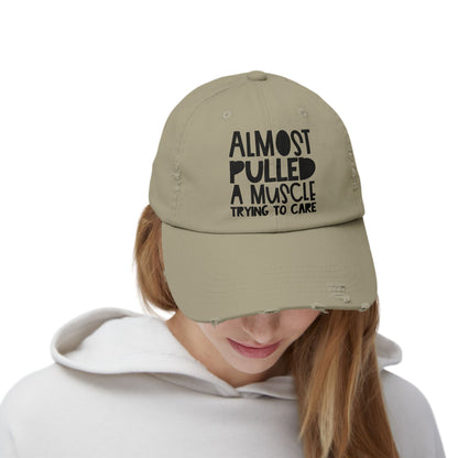 Funny Unisex Distressed Cap, Humorous Hat for Cake Lovers, Gift for Bakers, Casual Everyday Wear, Birthday or Cooking Party