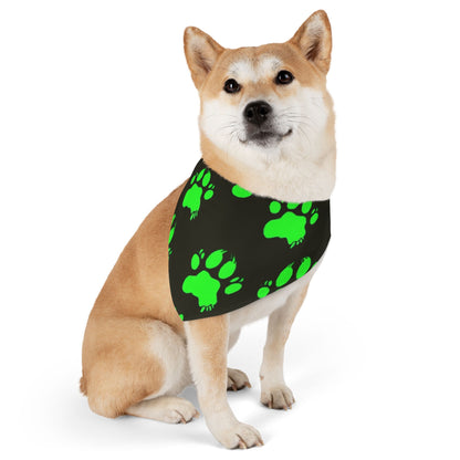 Glow-in-the-Dark Pet Bandana Collar | Funky Dog Accessory for Pet Lovers, Halloween Costume, Night Walks, Gift for Dog Owners