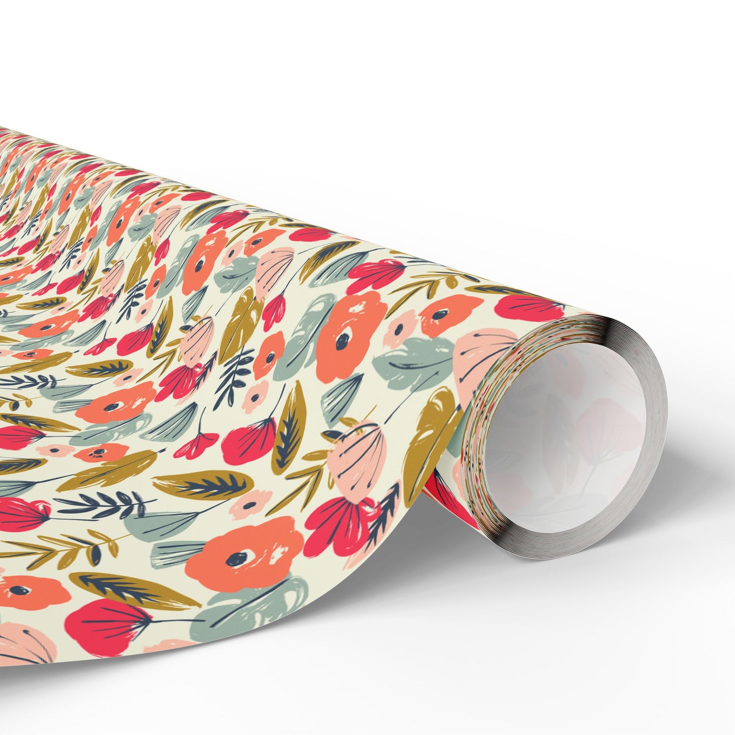 Floral Wrapping Paper for All Occasions, Gift Wrap Roll, Birthday, Holiday, Eco-Friendly, Festive Gift Packaging, Artisan Design