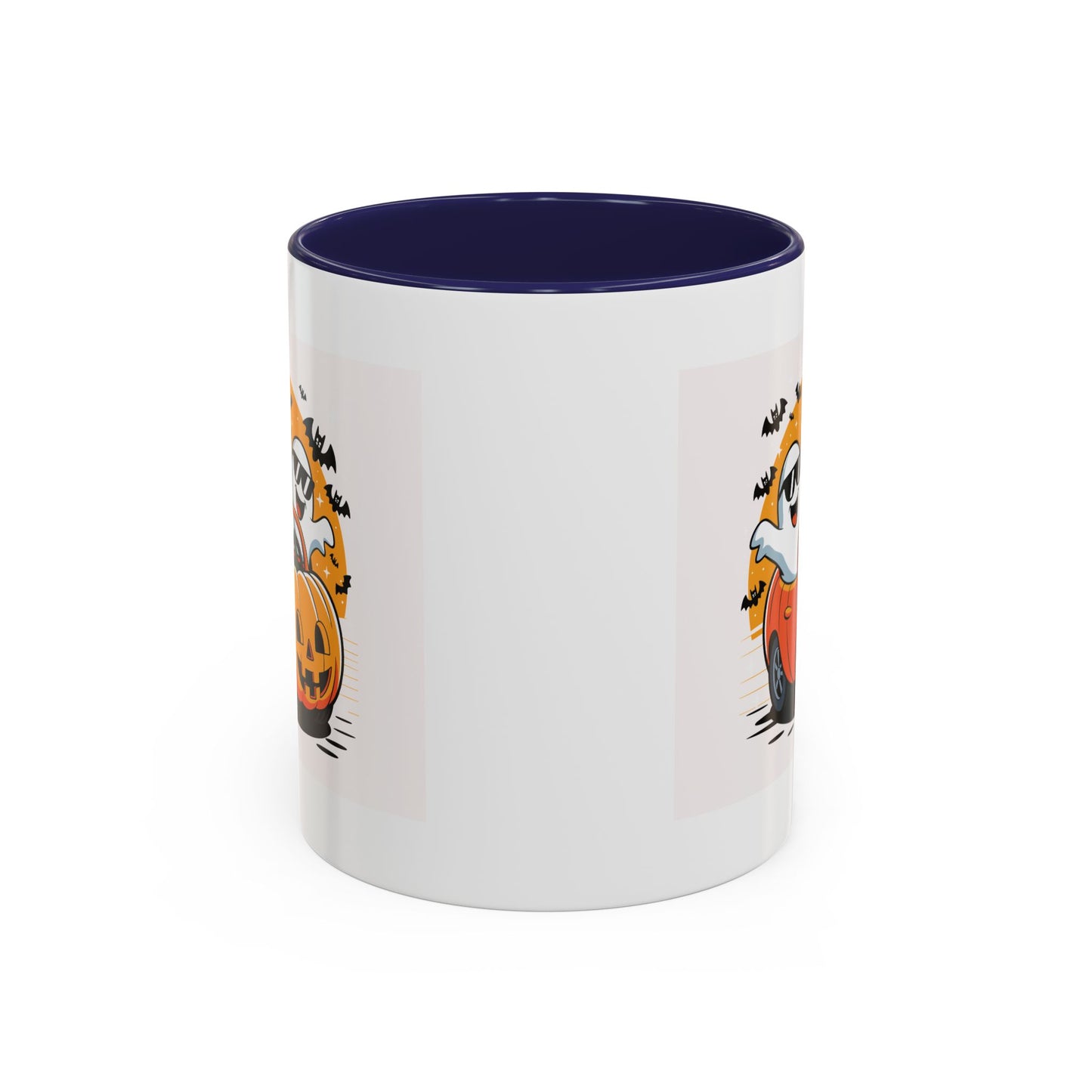 Halloween Ghost Car Coffee Mug, Spooky Mug for Fall, Pumpkin Spice Coffee Cup, Halloween Theme Drinkware, Funny Ghost Mug
