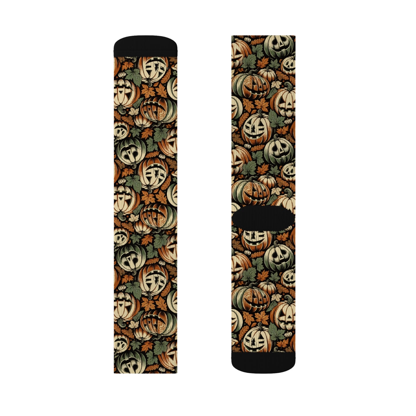 Halloween Pumpkin Sublimation Socks - Cozy Festive Footwear for Fall, Party Favor, Halloween Costume, Unique Gift Idea