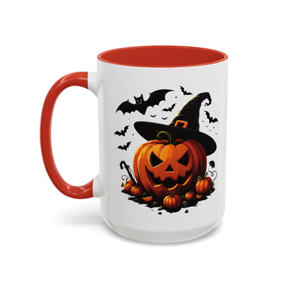 Halloween Pumpkin Accent Coffee Mug – Perfect for Fall, Autumn, Spooky Season, Gift for Coffee Lovers, Home Decor