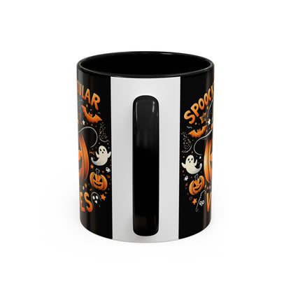 Halloween Accent Coffee Mug - Spooktacular Vibes, Fall Home Decor, Pumpkin Lovers Gift, Trick or Treat Mug, Spooky Season Drinkware