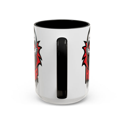 Horror-Themed Coffee Mug, Unique Gift for Halloween Lovers, Scary Decor, Black Accented Mug, Gothic Drinkware, Spooky Kitchenware