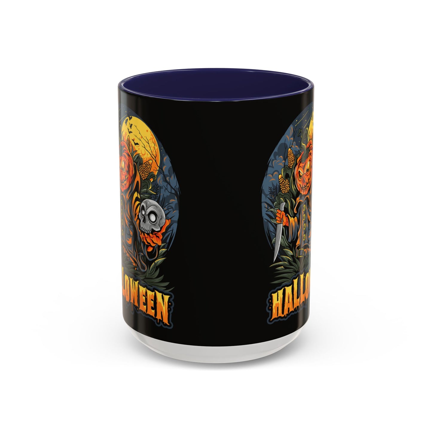 Halloween Pumpkin Coffee Mug, Spooky Mug, Fall Decor, Gift for Halloween Lovers, Black Mug, 11oz or 15oz