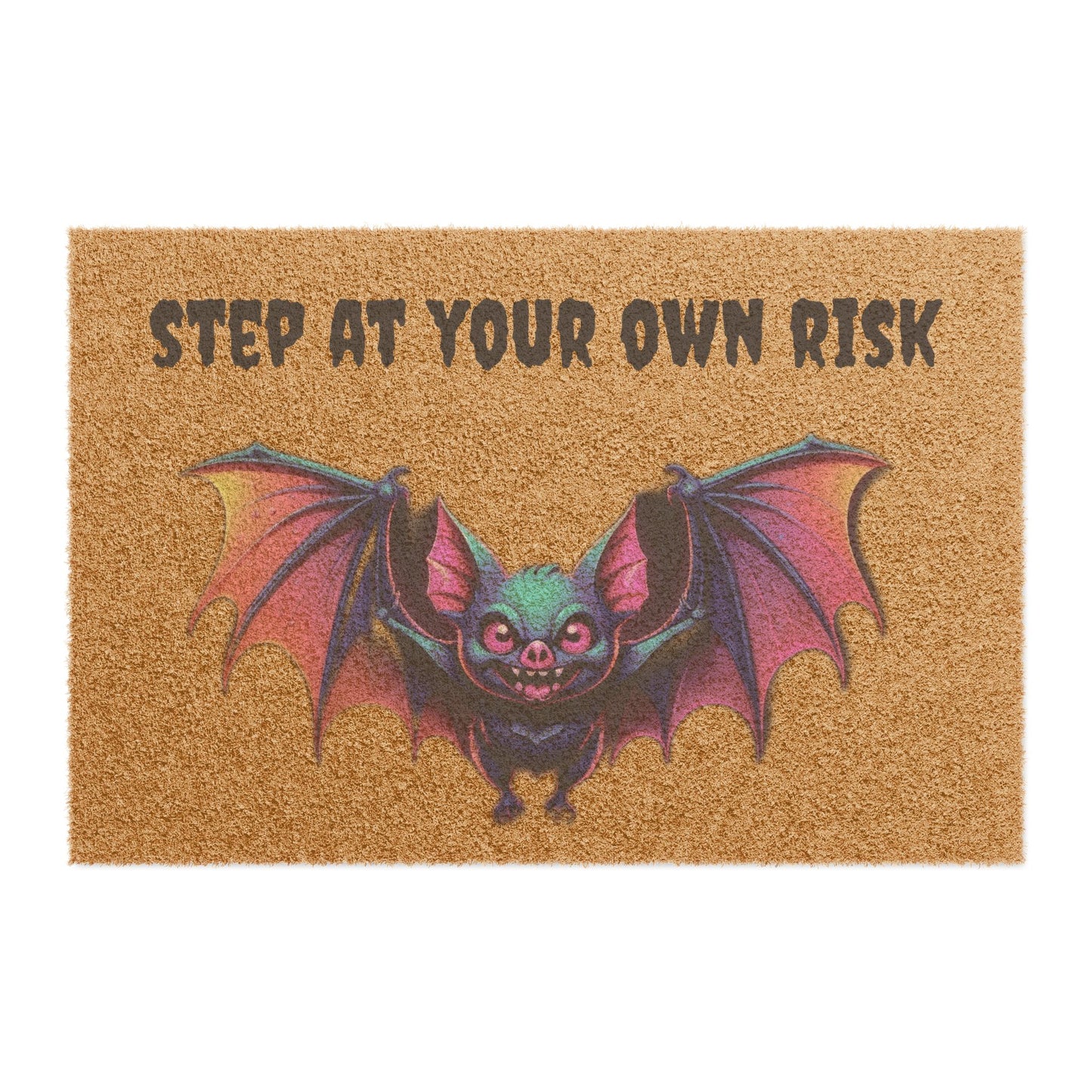 Whimsical Bat Doormat - Perfect for Halloween, Spooky Home Decor, Unique Gifts, Front Entry Rug, Bat-Themed Decor