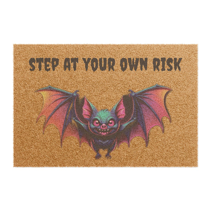 Whimsical Bat Doormat - Perfect for Halloween, Spooky Home Decor, Unique Gifts, Front Entry Rug, Bat-Themed Decor
