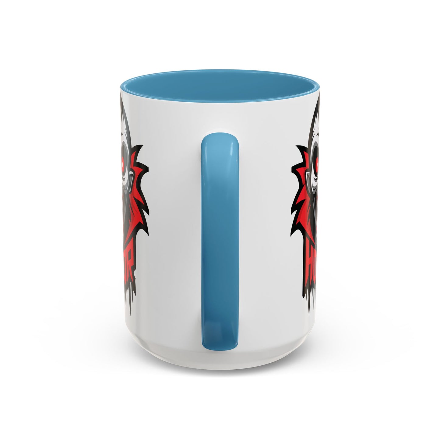 Horror-Themed Coffee Mug, Unique Gift for Halloween Lovers, Scary Decor, Black Accented Mug, Gothic Drinkware, Spooky Kitchenware