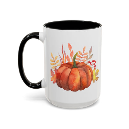 Cozy Pumpkin Accent Coffee Mug | Fall Decor, Gift for Autumn Lovers, Thanksgiving Mug, Pumpkin Spice Latte Cup, Holiday Drinkware
