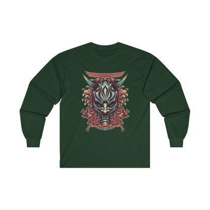 Oni Mask with Japanese Ornament - Mleem