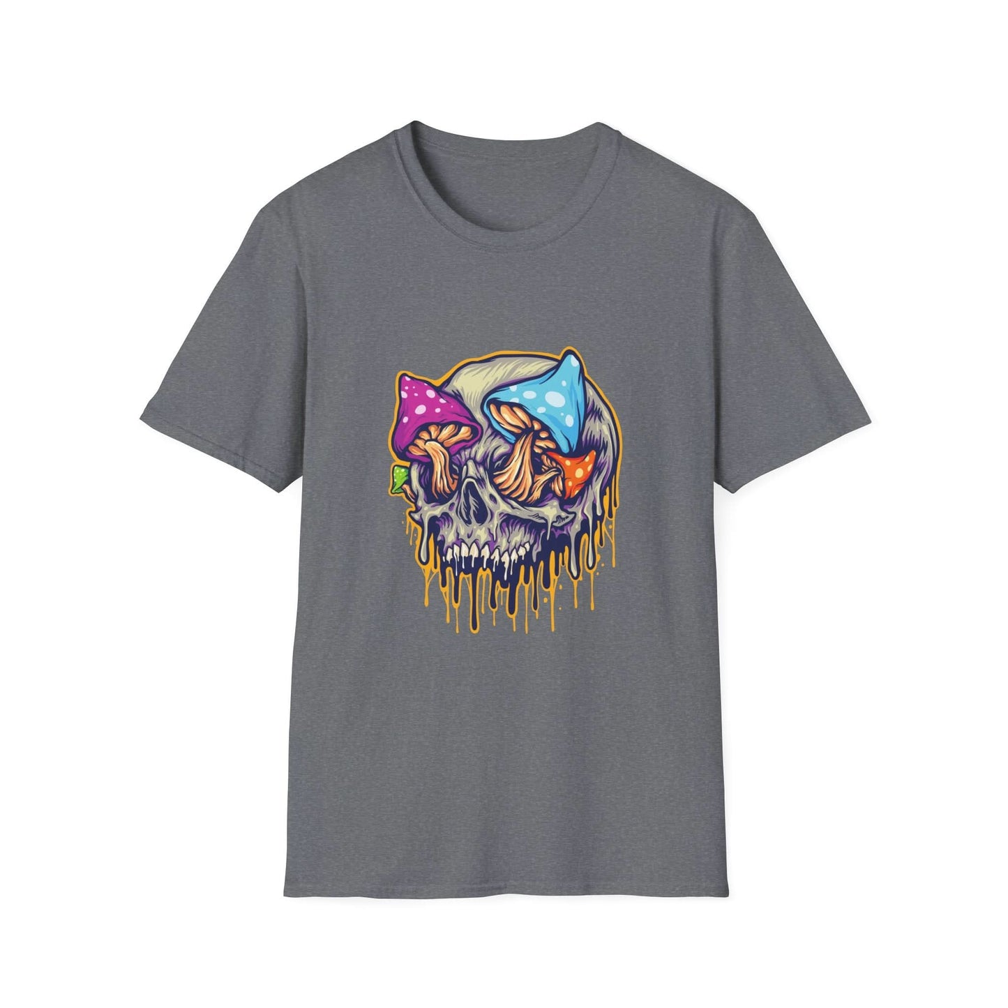 Scary Skull Mushrooms Melted Colorful - Mleem