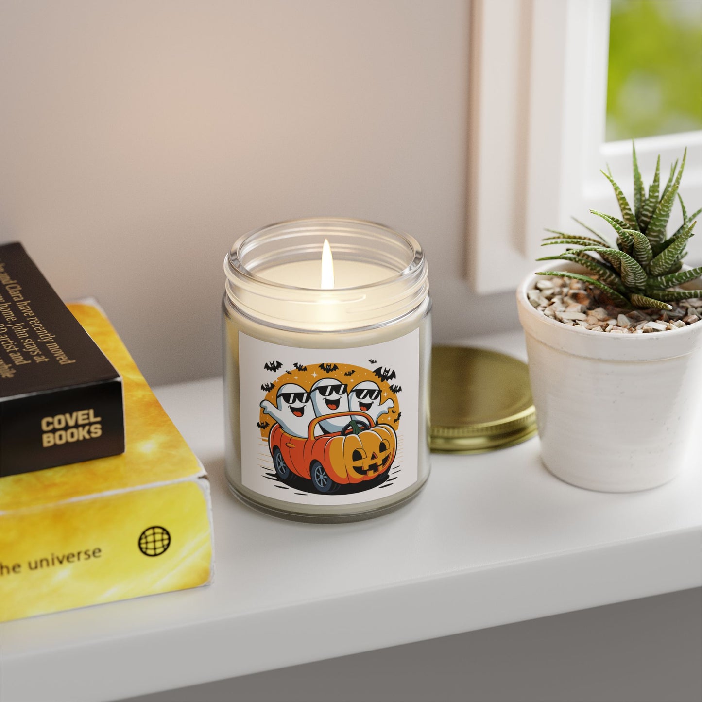 Halloween Scented Candle, Ghost and Pumpkin Car Decor, Fall Home Decor, Spooky Gifts, Aromatic Candle, Cozy Atmosphere