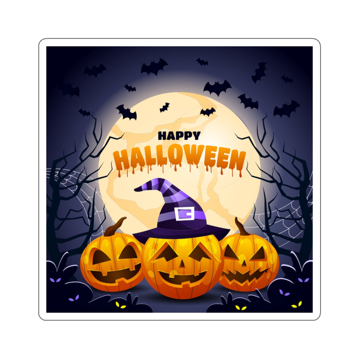 Halloween Die-Cut Stickers | Spooky Decor, Pumpkin Stickers, Party Favors, Fun for Kids, Halloween Gifts