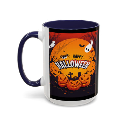 Spooky Halloween Coffee Mug - Perfect for Ghost Lovers and Fall Celebrations, Halloween Decor, Gift, Pumpkin Spice Season, Black Accent Mug