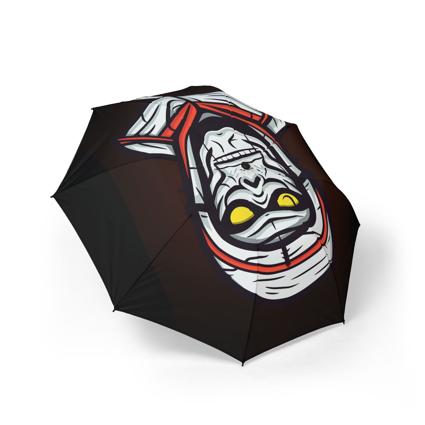Urban Skull Graphic Umbrella | Unique Rain Gear, Stylish Foldable Umbrella, Gift for Him, Halloween Accessory, Gothic Gift