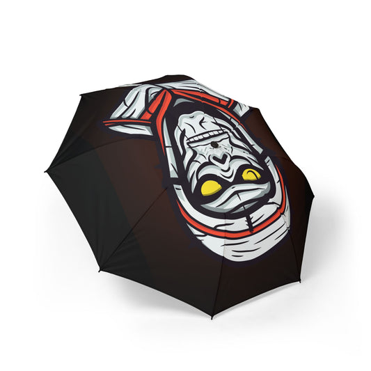Urban Skull Graphic Umbrella | Unique Rain Gear, Stylish Foldable Umbrella, Gift for Him, Halloween Accessory, Gothic Gift