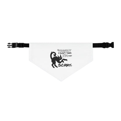 Friendly Pet Bandana Collar, Dog Fashion Accessory, Halloween Costume, Pet Gift, Cute Dog Apparel, Scary Theme Bandana