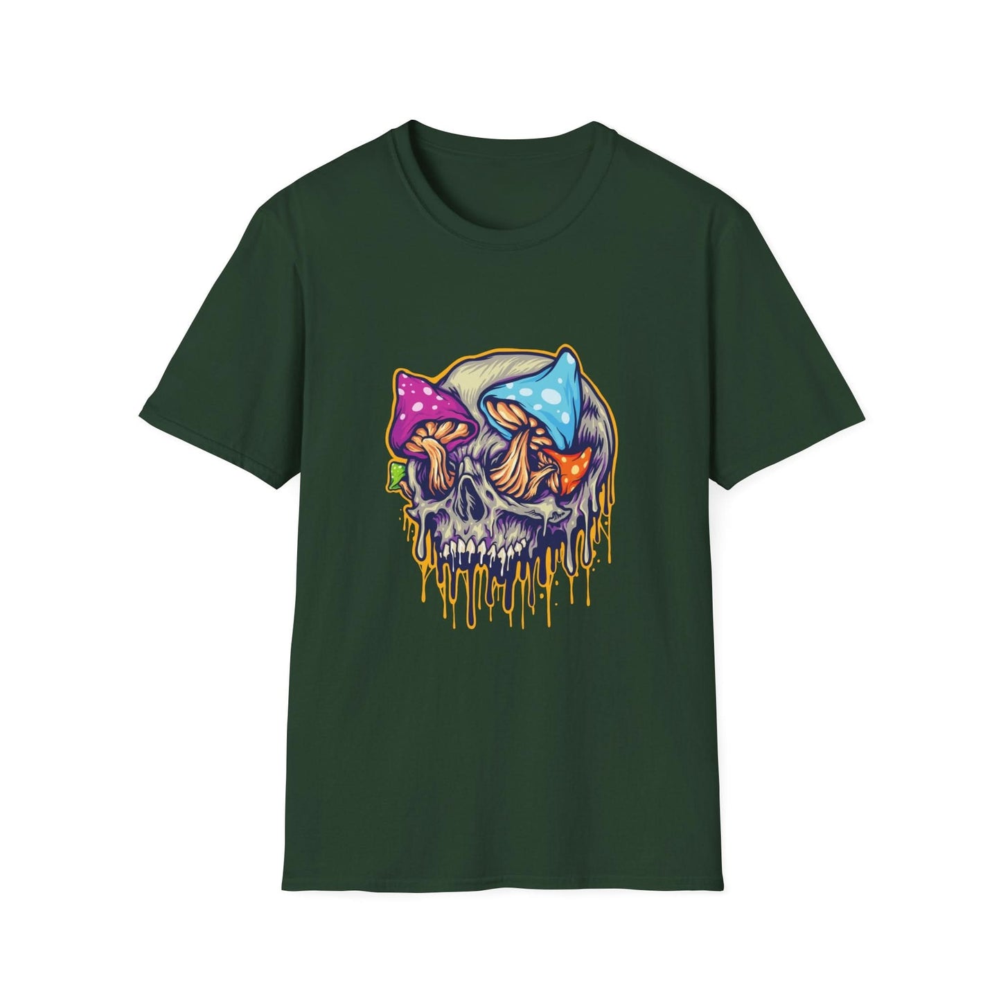 Scary Skull Mushrooms Melted Colorful - Mleem