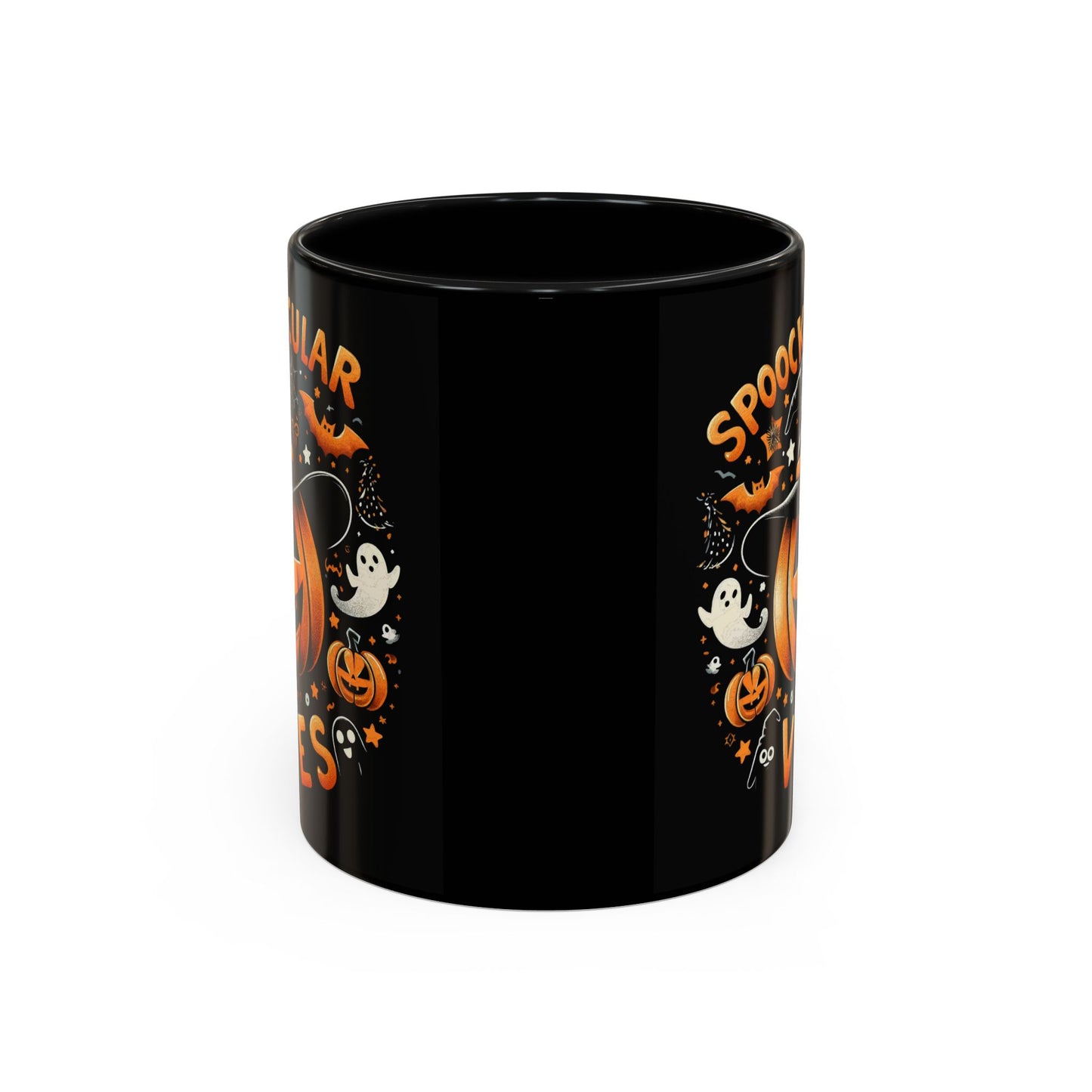 Halloween Accent Coffee Mug - Spooktacular Vibes, Fall Home Decor, Pumpkin Lovers Gift, Trick or Treat Mug, Spooky Season Drinkware