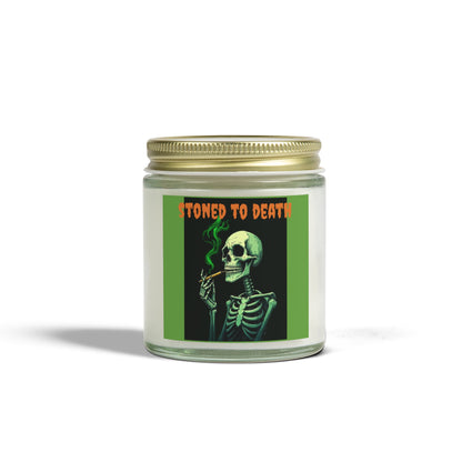 Spooky Scented Candle - 'Stoned to Death', Halloween Decor, Gift for Adults, Home Fragrance, Party Favor, Relaxation